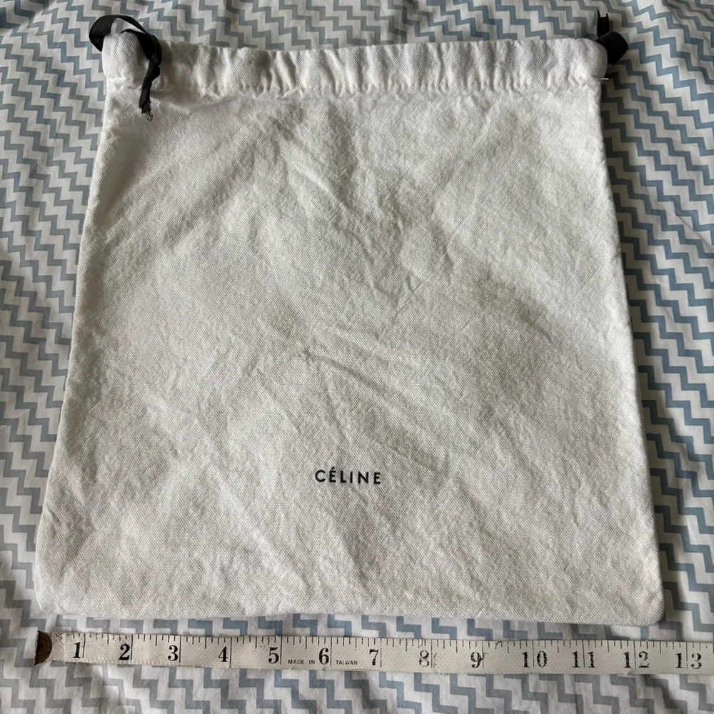 CELINE Small White Dust Bag Drawstring 12 x 13 inches - Picture 7 of 8